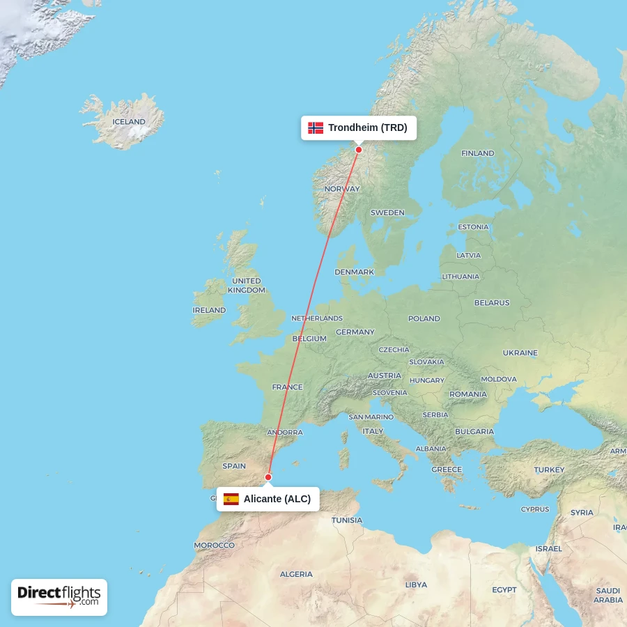 TRD - ALC route map