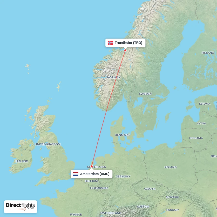 TRD - AMS route map