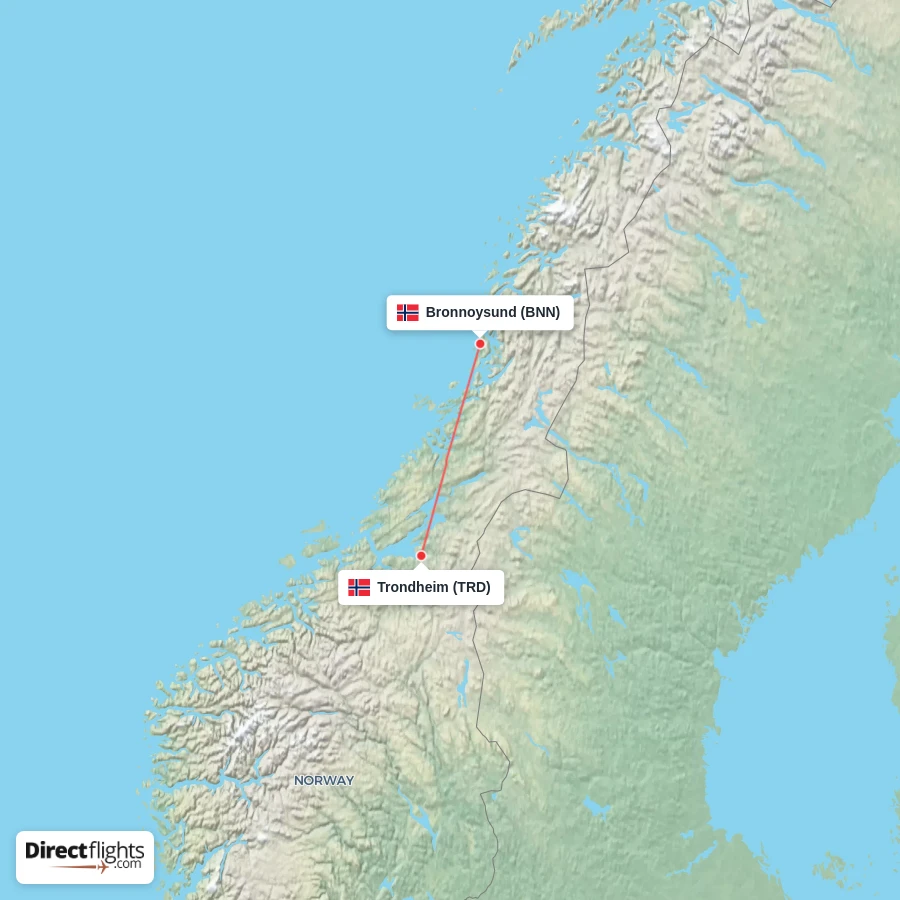 TRD - BNN route map