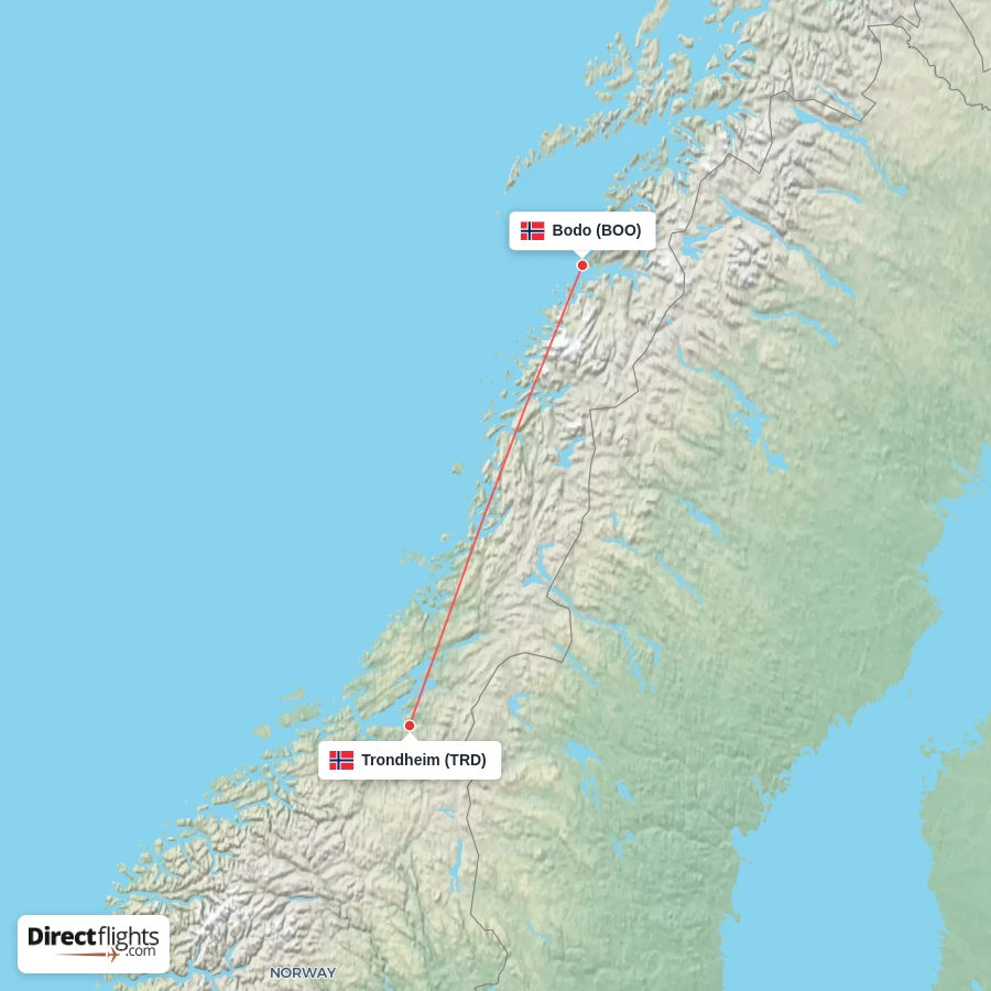 TRD - BOO route map