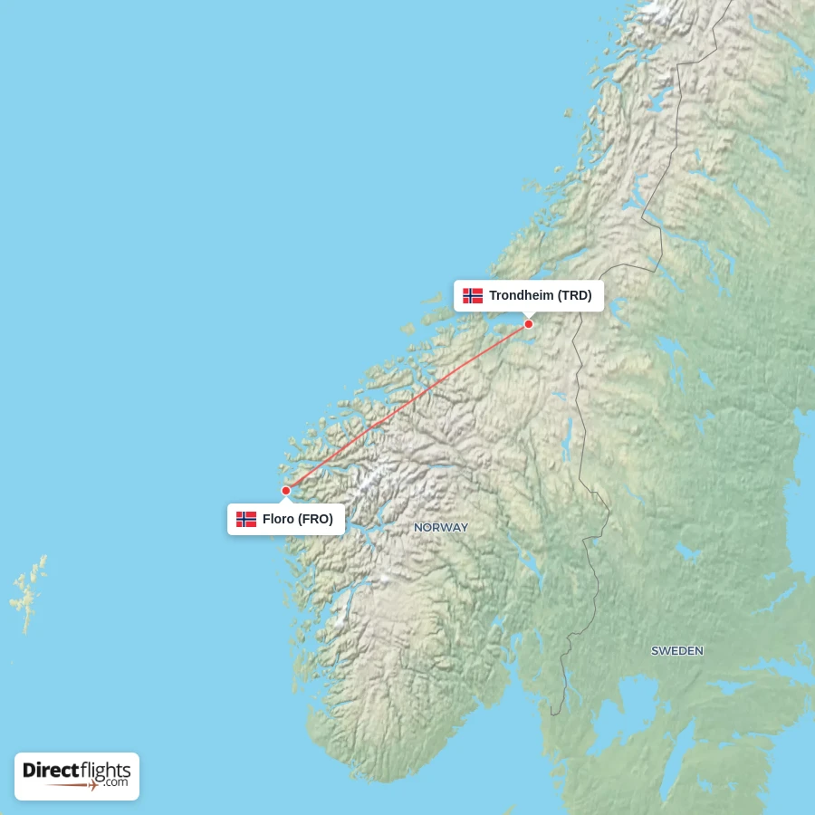 TRD - FRO route map