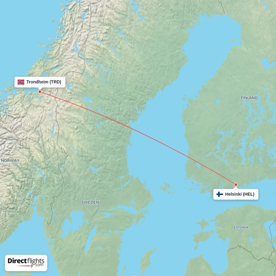 TRD - HEL route map