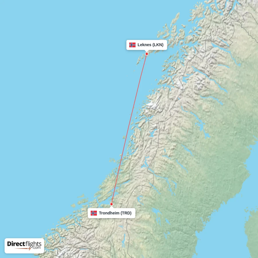 TRD - LKN route map