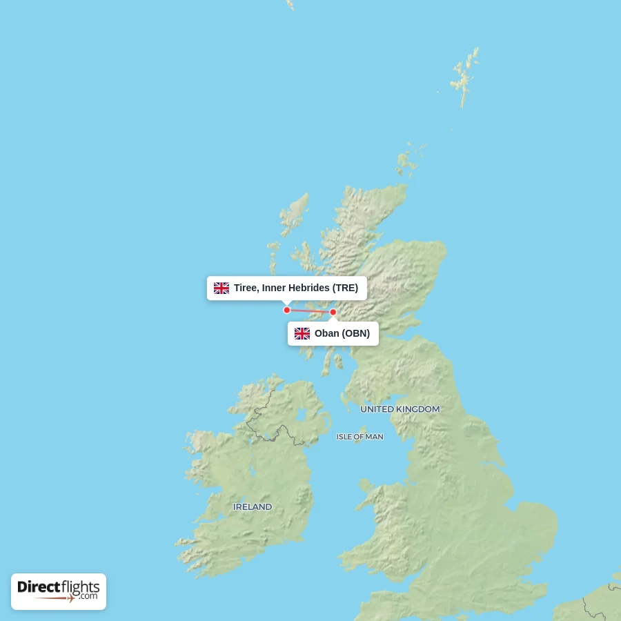 TRE - OBN route map