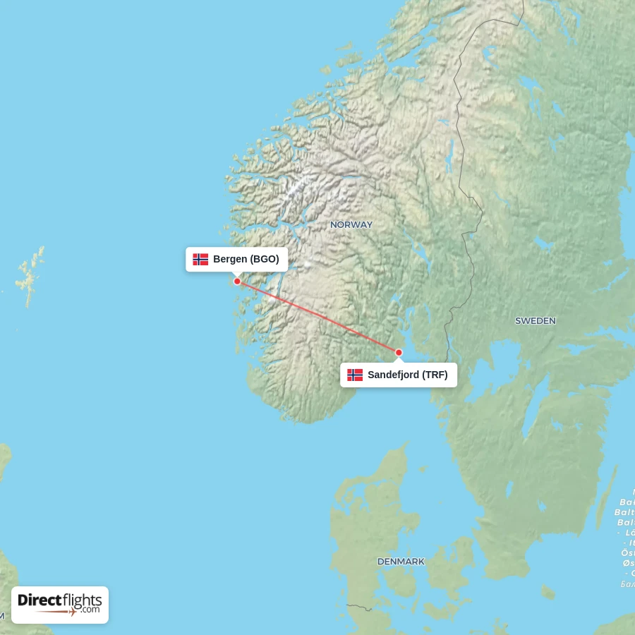 TRF - BGO route map