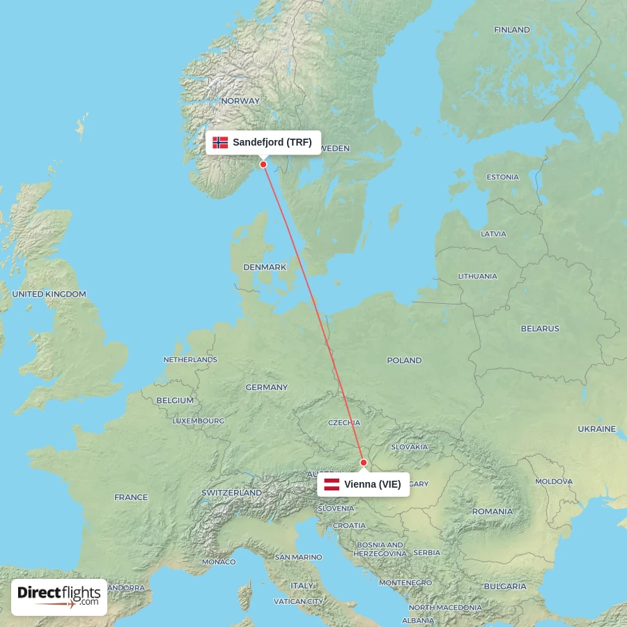 TRF - VIE route map