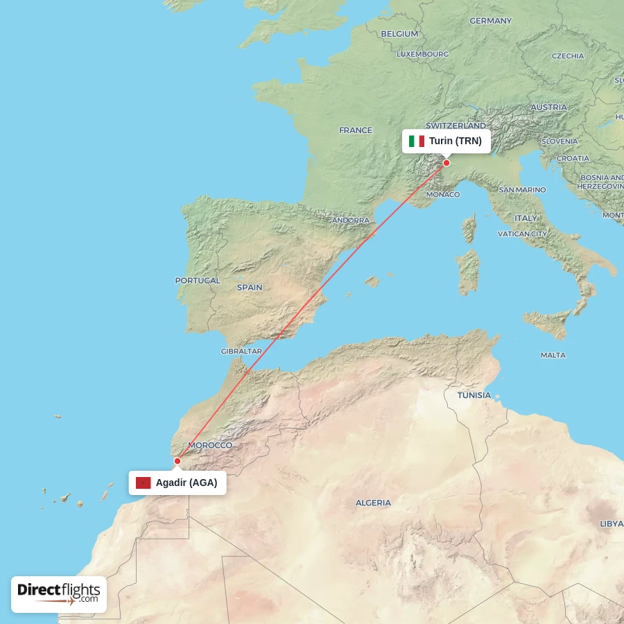 TRN - AGA route map