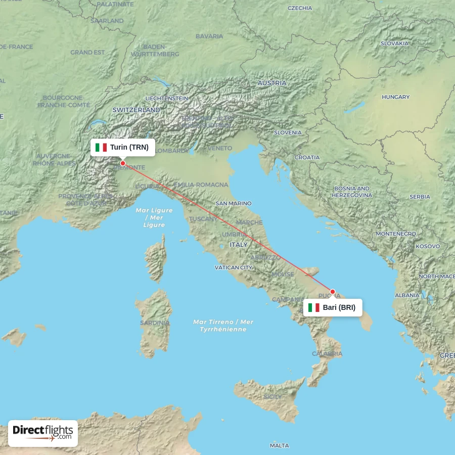 TRN - BRI route map