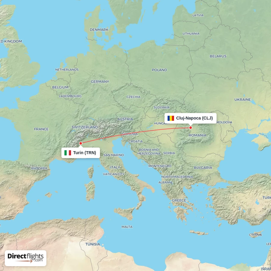 TRN - CLJ route map