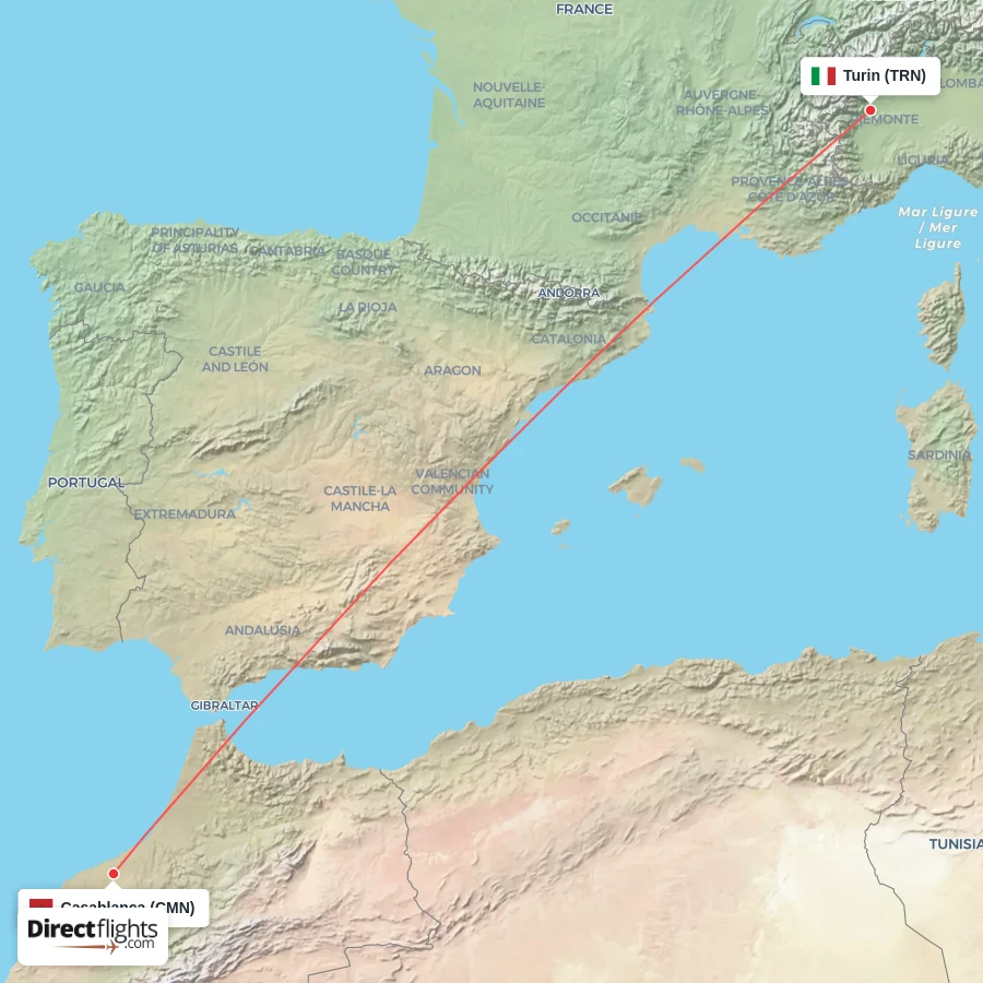 TRN - CMN route map