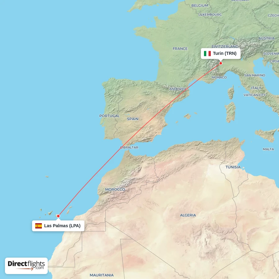 TRN - LPA route map