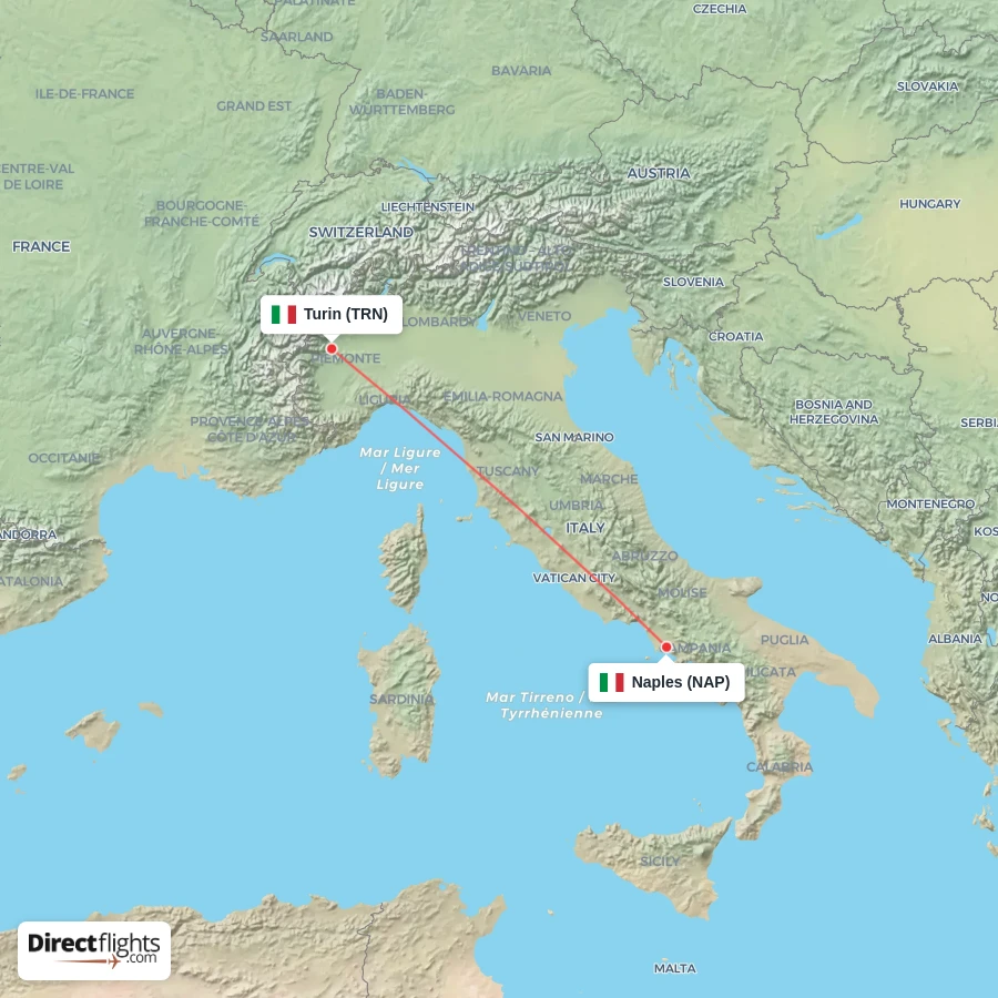 TRN - NAP route map