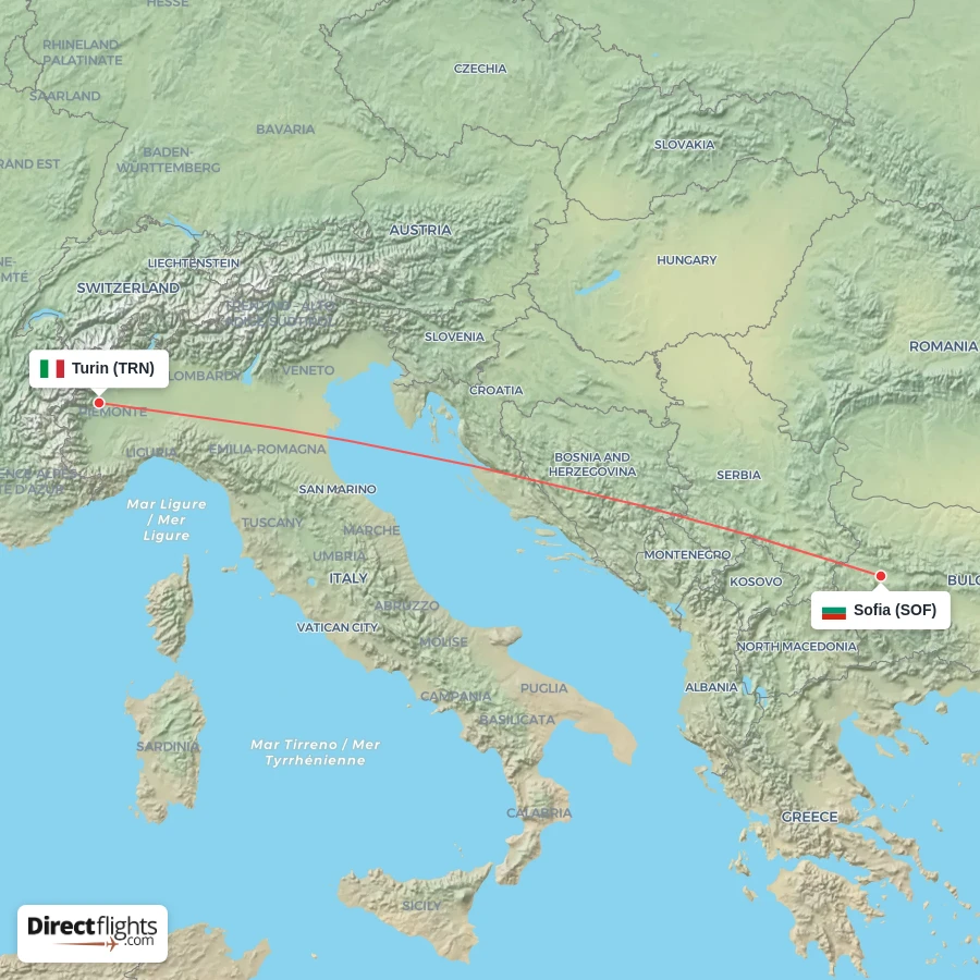 TRN - SOF route map