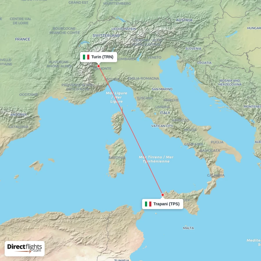 TRN - TPS route map