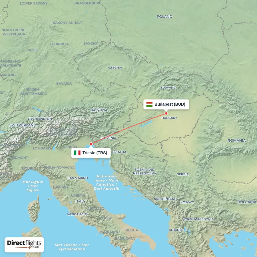 TRS - BUD route map