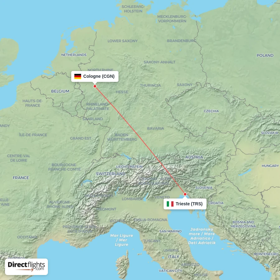 TRS - CGN route map