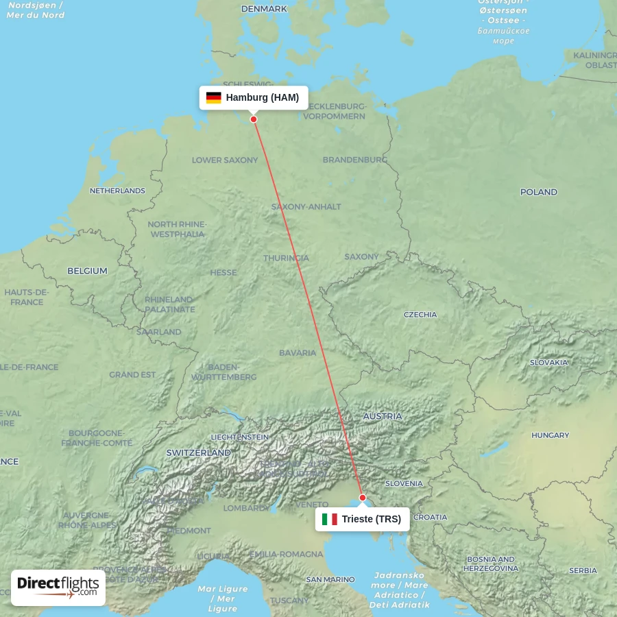 TRS - HAM route map