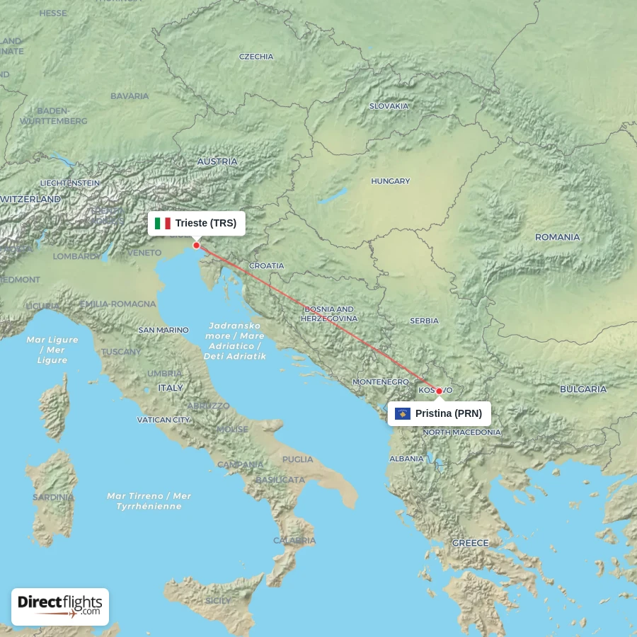 TRS - PRN route map
