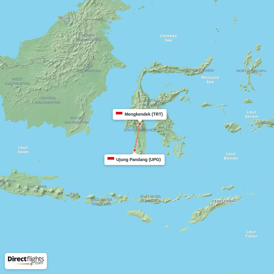 TRT - UPG route map