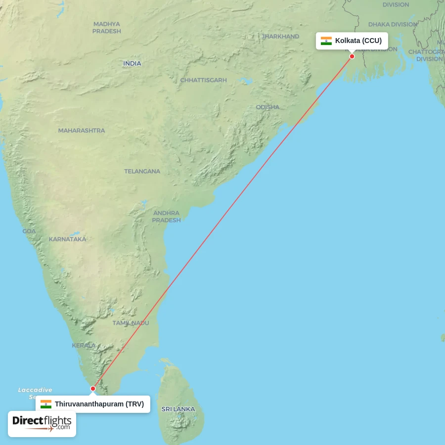 TRV - CCU route map