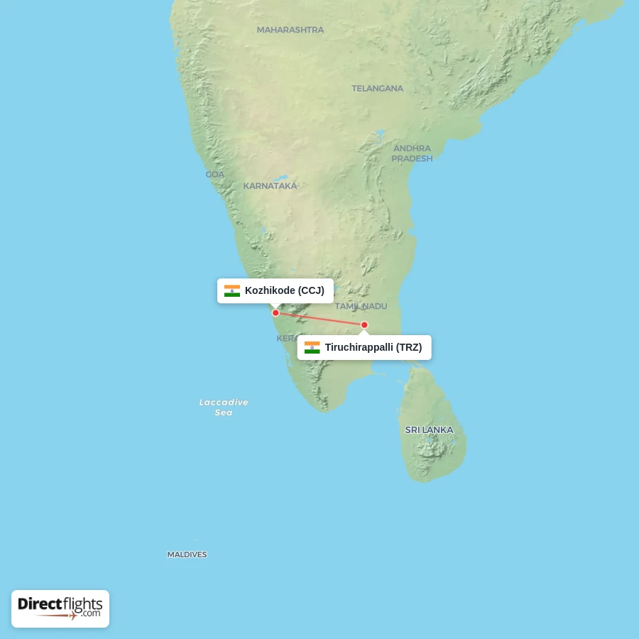 TRZ - CCJ route map