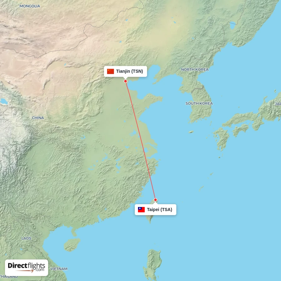 TSA - TSN route map