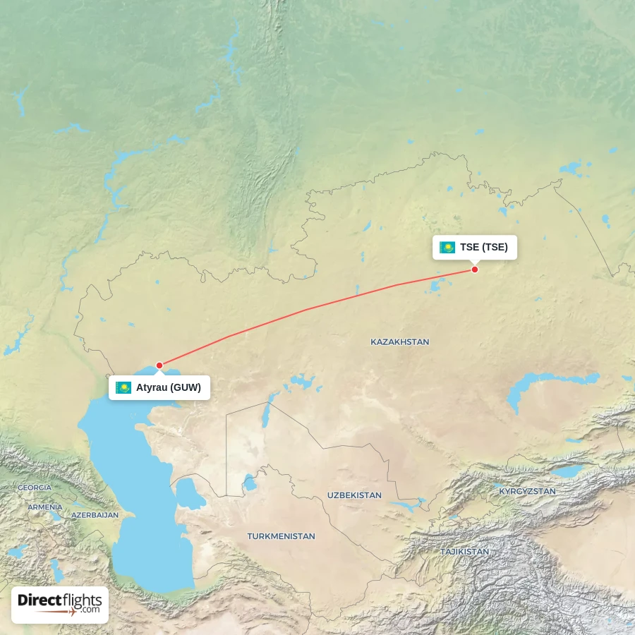 TSE - GUW route map