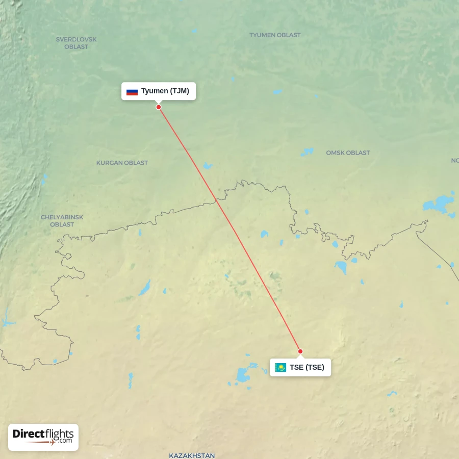 TSE - TJM route map