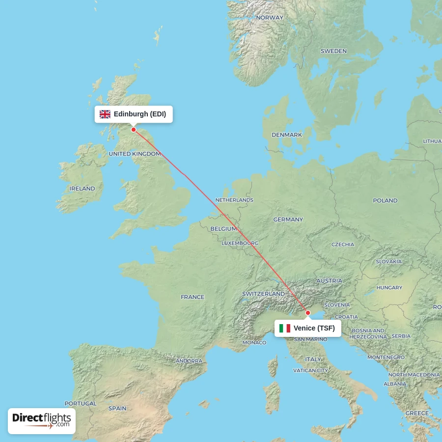 TSF - EDI route map