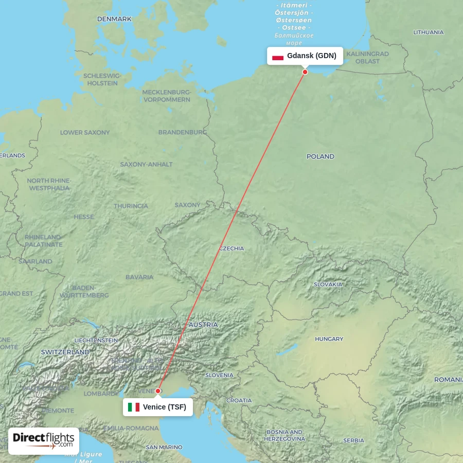 TSF - GDN route map