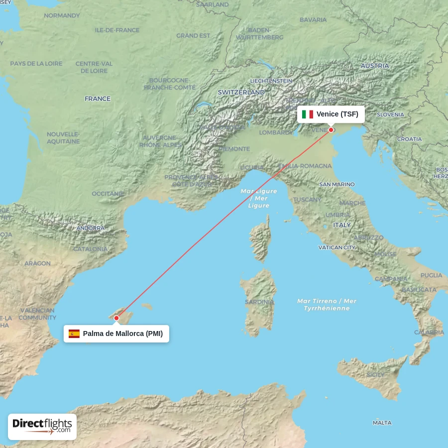 TSF - PMI route map