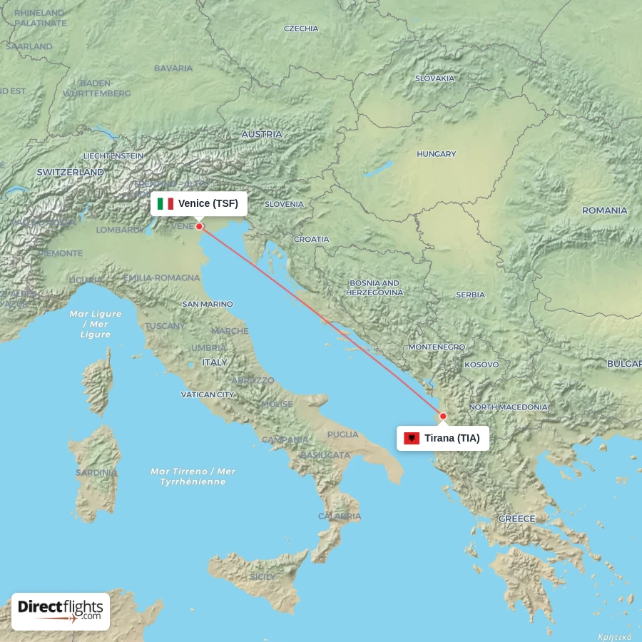 TSF - TIA route map