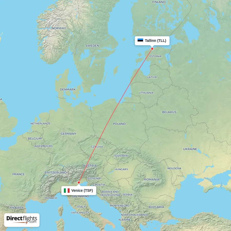 TSF - TLL route map
