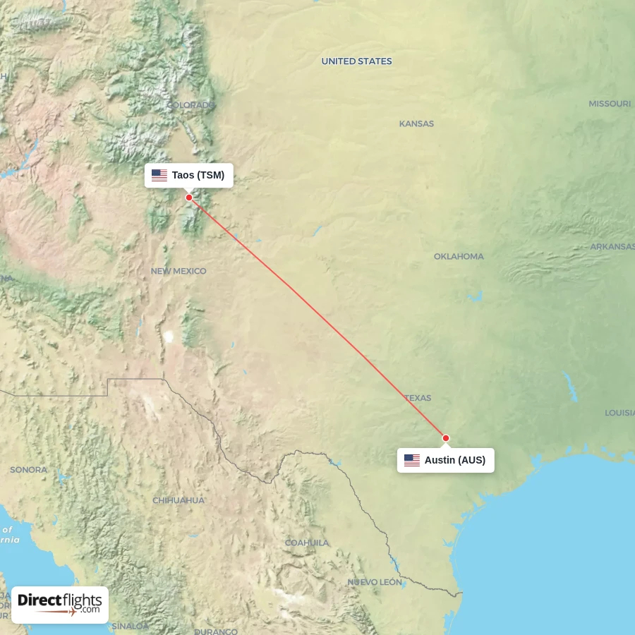 TSM - AUS route map
