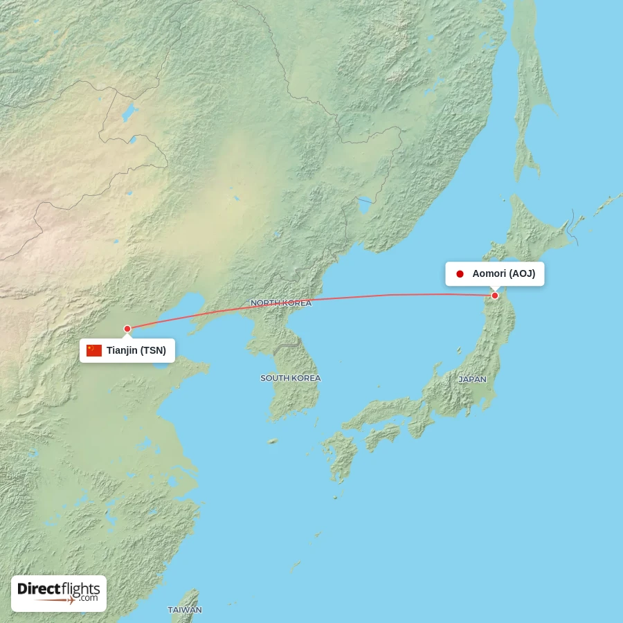 TSN - AOJ route map