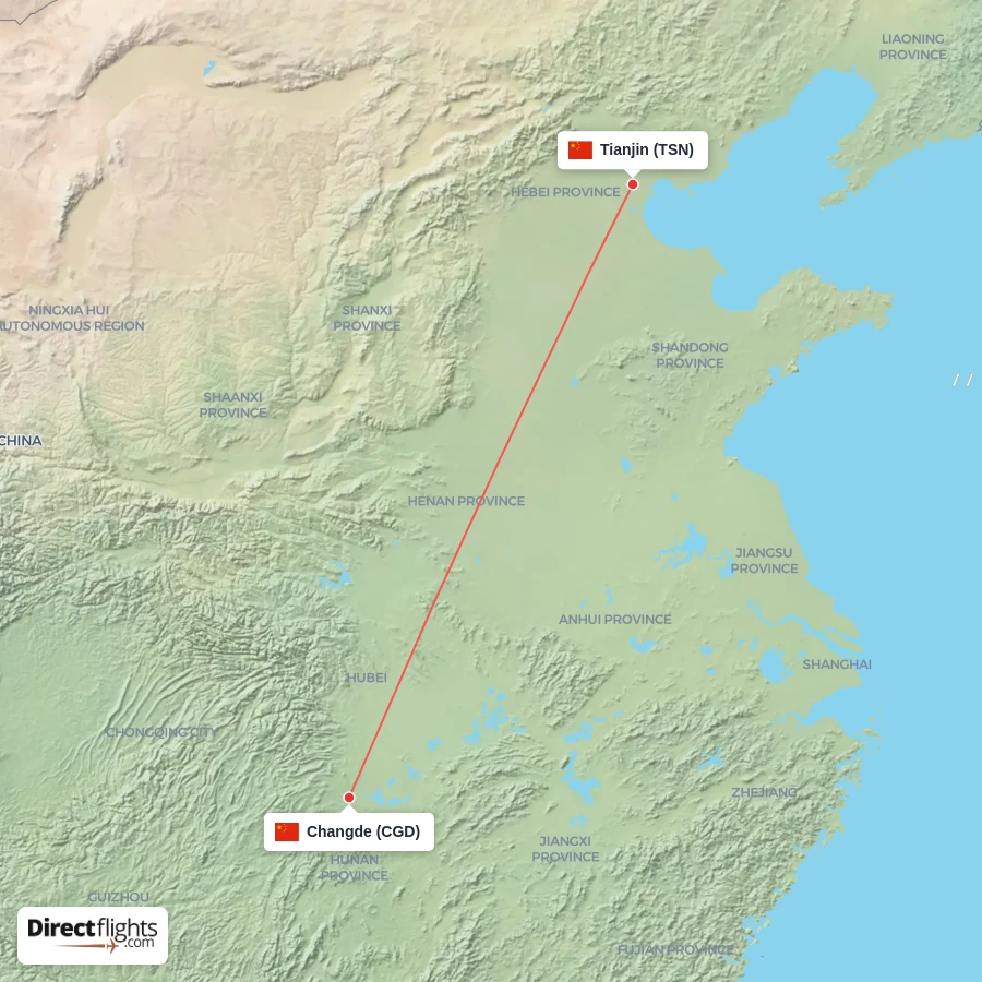 TSN - CGD route map