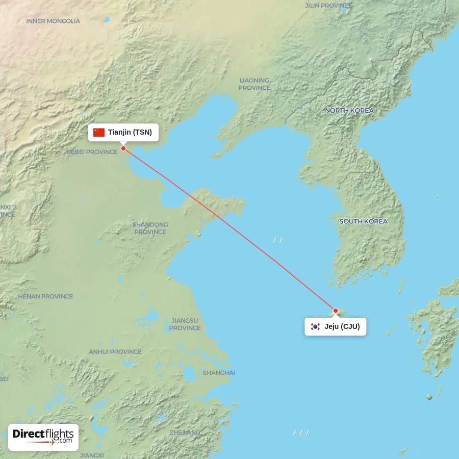 TSN - CJU route map