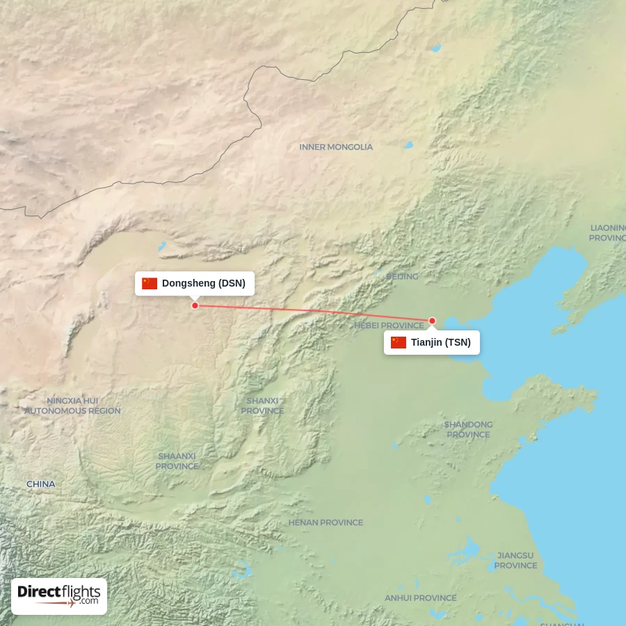 TSN - DSN route map