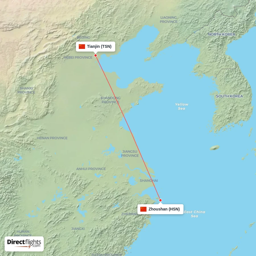 TSN - HSN route map