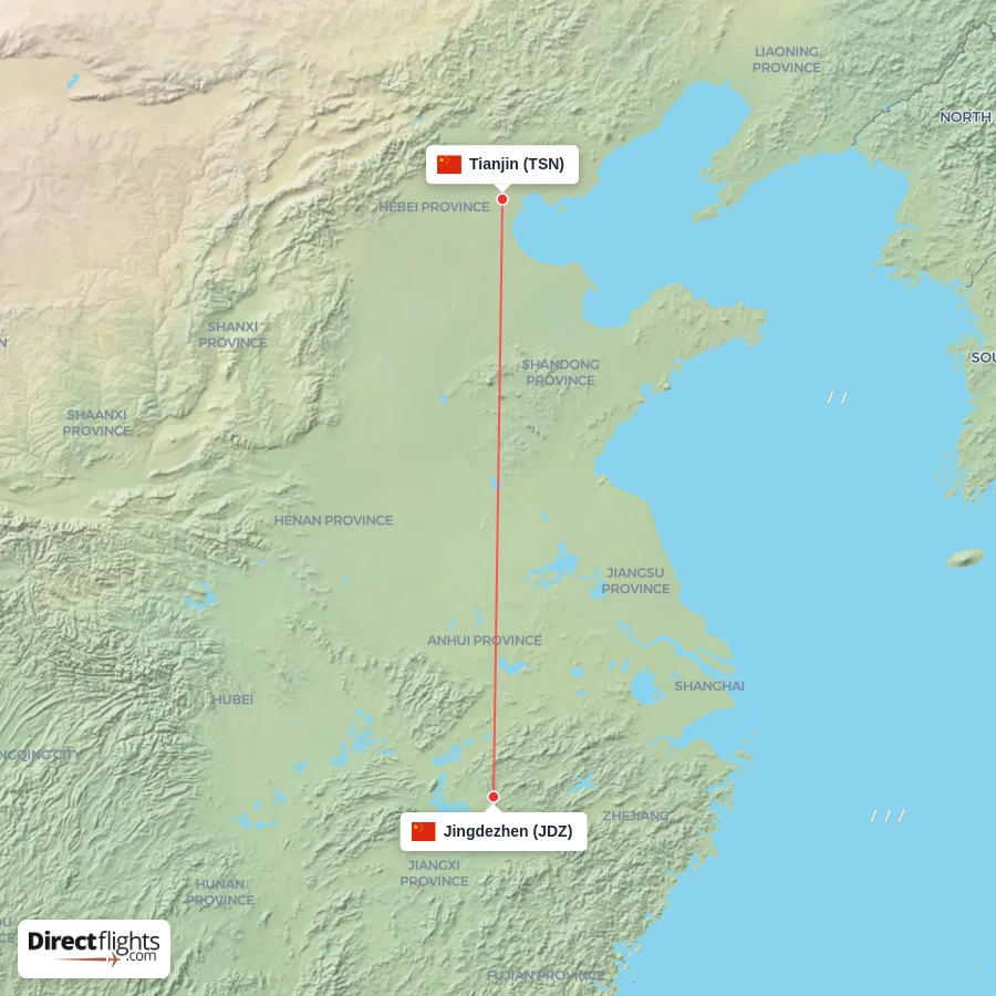 TSN - JDZ route map