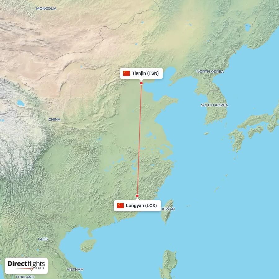 TSN - LCX route map