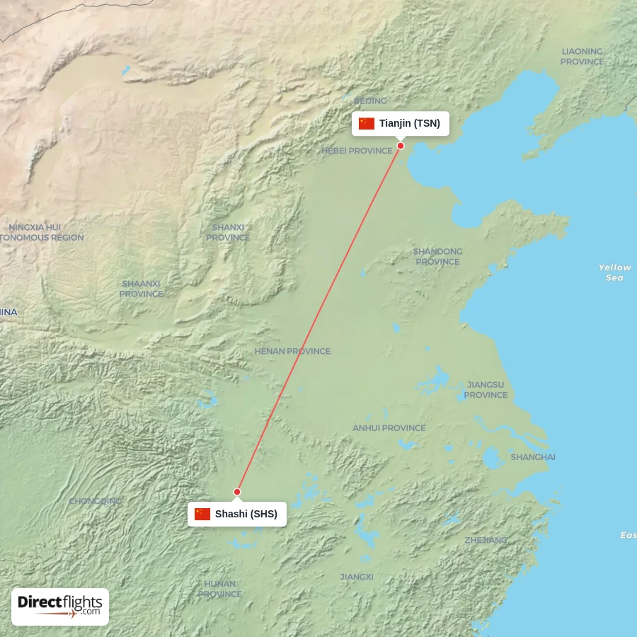 TSN - SHS route map