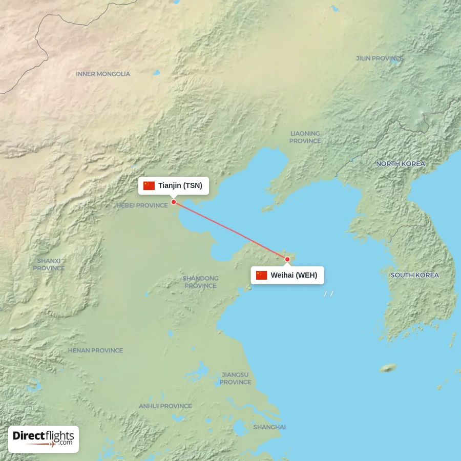 TSN - WEH route map
