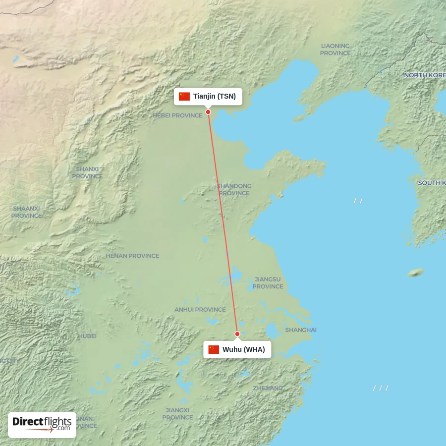 TSN - WHA route map