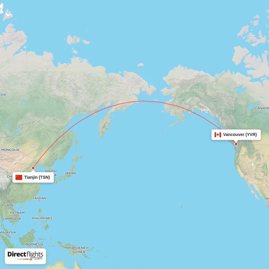 TSN - YVR route map