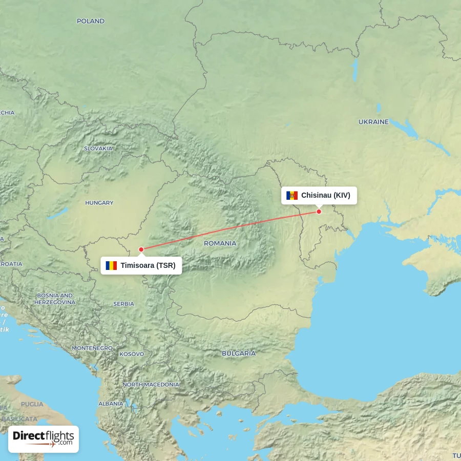 TSR - KIV route map