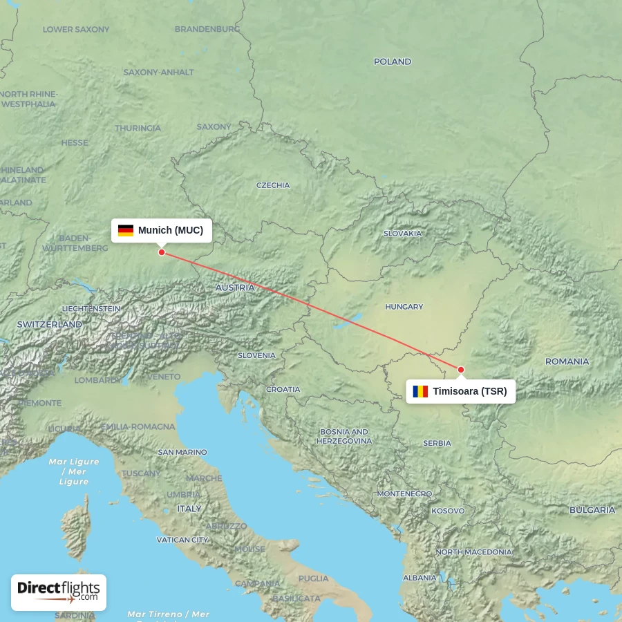 TSR - MUC route map