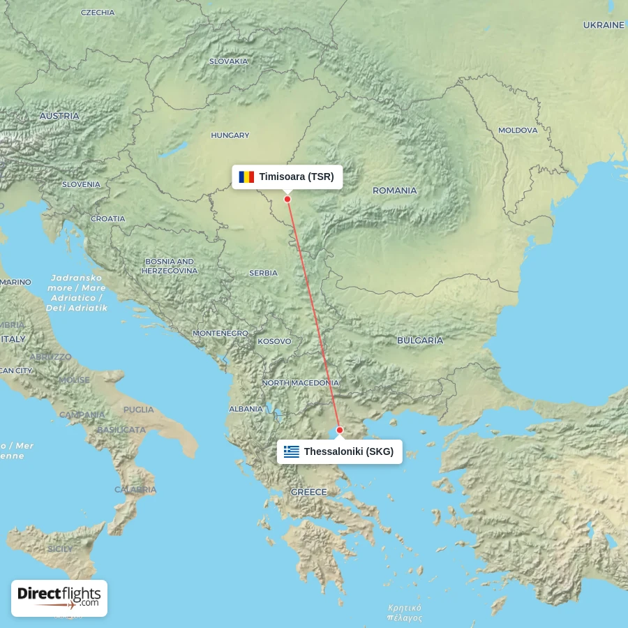 TSR - SKG route map