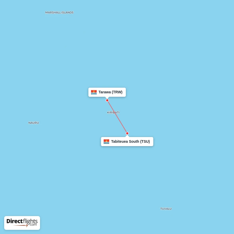 TSU - TRW route map