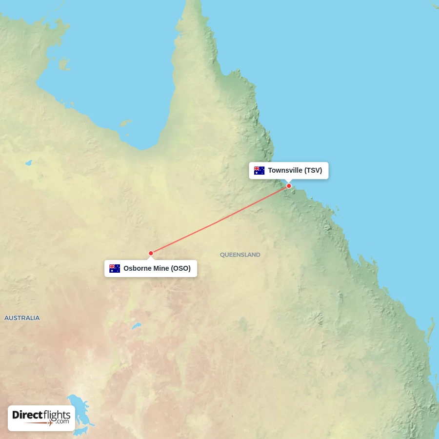TSV - OSO route map
